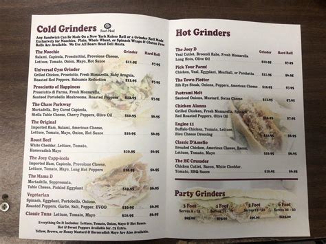 Menu at Noochie's Deli and Cafe', Waterbury