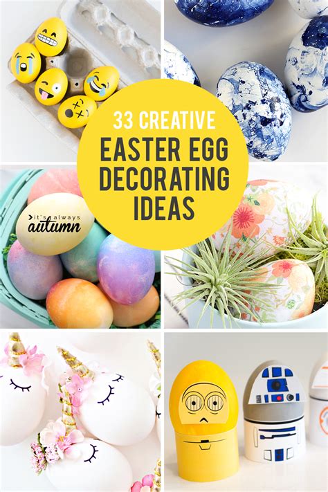 33 AMAZING egg decorating ideas for Easter {ditch the dye!} - It's Always Autumn