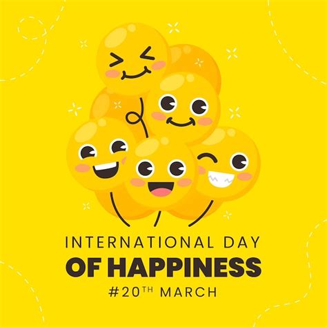 Free Vector | International day of happiness illustration