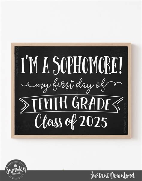 Sophomore Year Sign - Etsy