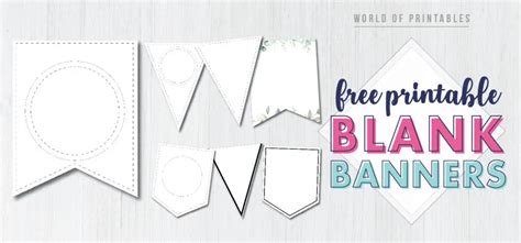 Free Printable Banner Templates (Blank Banners) - World of Printables