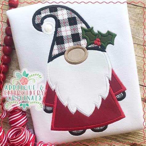 2178 Christmas Gnome All-In-One Applique Design - Applique & Embroidery Originals | Christmas ...