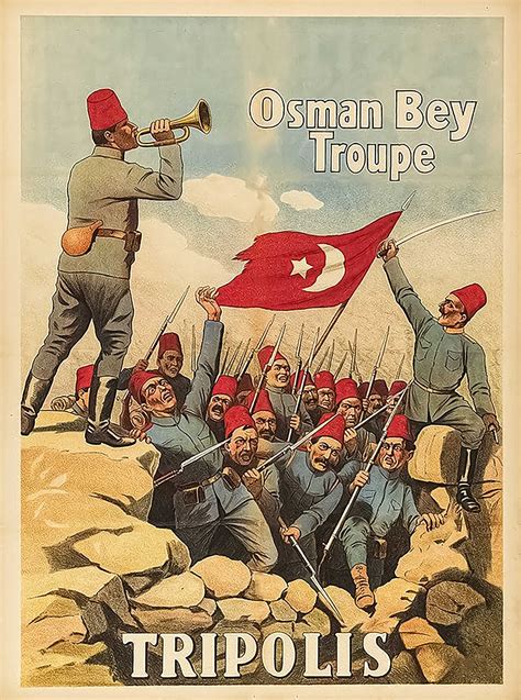 Army Military Ottoman Empire ww1 Turkish Propaganda Poster art uniform ...