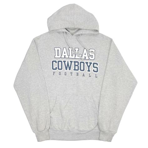 Vintage Dallas Cowboys NFL Hoodie Grey retro 90s... - Depop