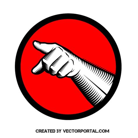 Index finger gesture image Royalty Free Stock SVG Vector