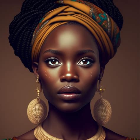 Premium AI Image | Black beauty beautiful black girl Afro american ...