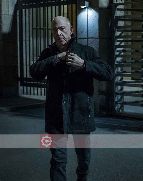 Buy Howard Silk Jacket Counterpart | J.K Simmons Black Coat