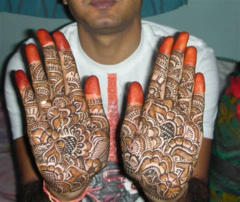 henna mendhi on palms and hands of guys men grooms | Bridal mehndi designs, Mehndi designs ...