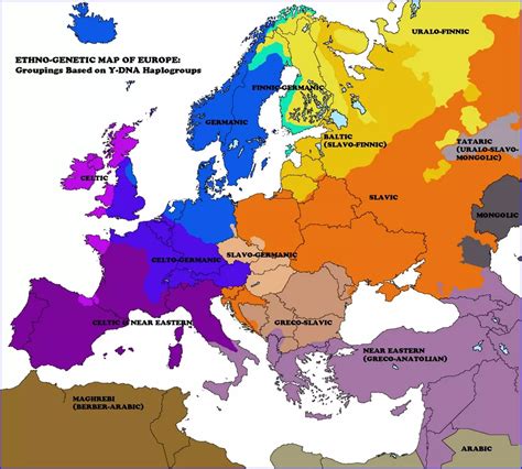 Ethno-genetic map of Europe [1600 × 1441] | Europe map, Map, History ...