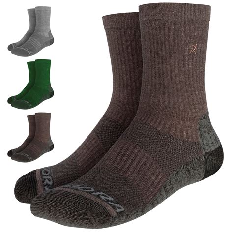 Merino Wool Walking Hiking Socks for Men & Women (Temperature ...