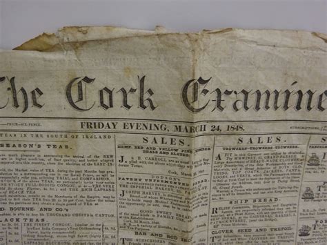 Cork auction offers opportunity to turn back pages of history