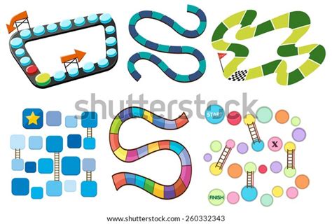 Six Different Puzzle Game Templates Stock Vector (Royalty Free) 260332343