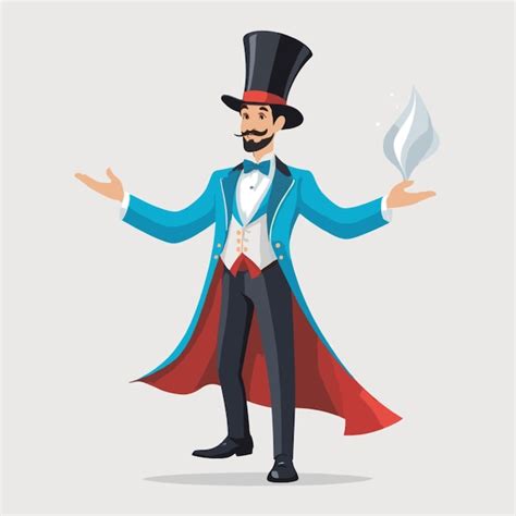 Premium Vector | Magician vector on white background