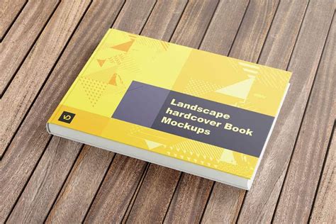 Landscape Hardcover Book Mockup On Vectogravic Design