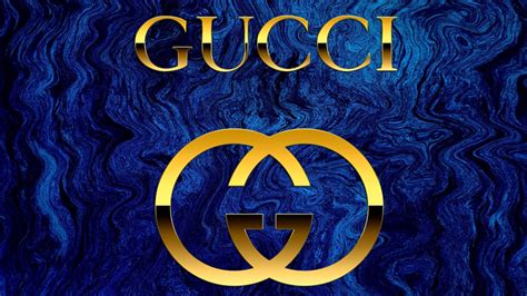 Gucci Word With Logo In Blue Background HD Gucci Wallpapers | HD Wallpapers | ID #49023
