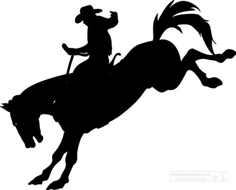 Cowboy Clipart-cowboy rodeo silhouette clipart