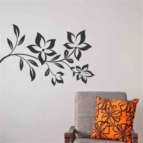 Flowers Wall Sticker Floral Vinyl Decal Art Decoration Graphics ...