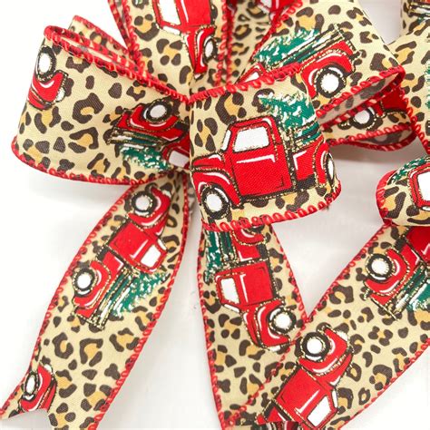 Red Truck Christmas Bows / Set 6 Bows / Christmas Tree Bows / - Etsy