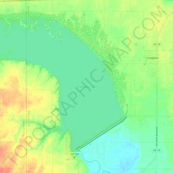 Canton Lake topographic map, elevation, terrain