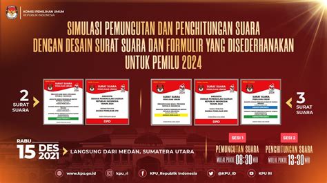 Simulasi Penghitungan Suara Dengan Desain Surat Suara & Formulir Pemilu ...