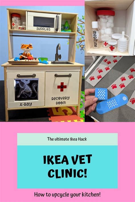 Renew your kids interest in their IKEA kitchen by turning it into a Vet clinic by using Cricuts ...