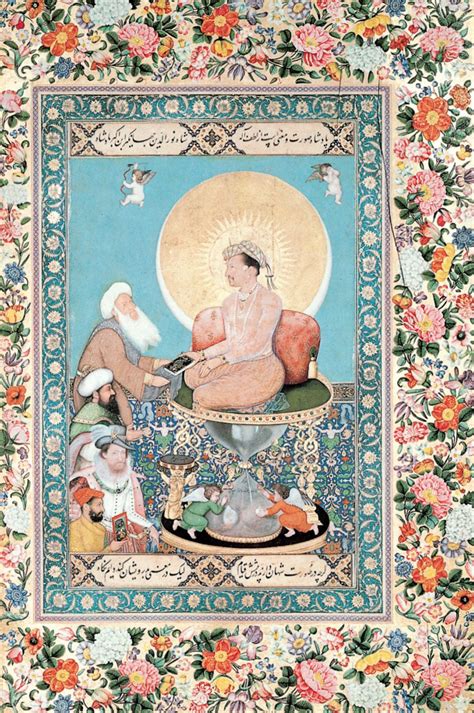 3.62 "Bichitr, Jahangir Preferring a Sufi Shaykh to Kings, from the St. Petersburg album ...