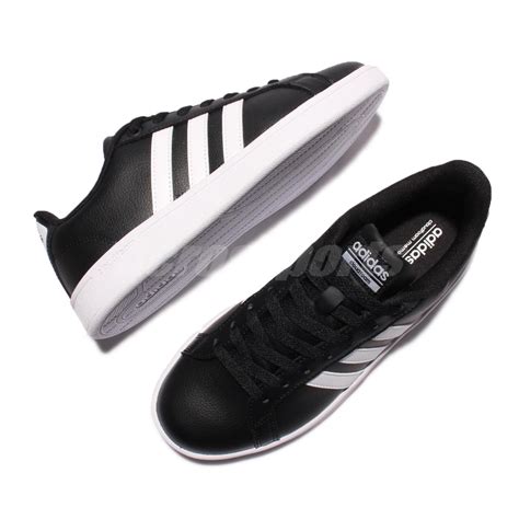 adidas Cloudfoam Advantage W Black White Leather Women Tennis Shoes AW4288