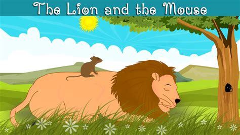 The Lion and the Mouse - kindergarten moral story for kids in English - YouTube