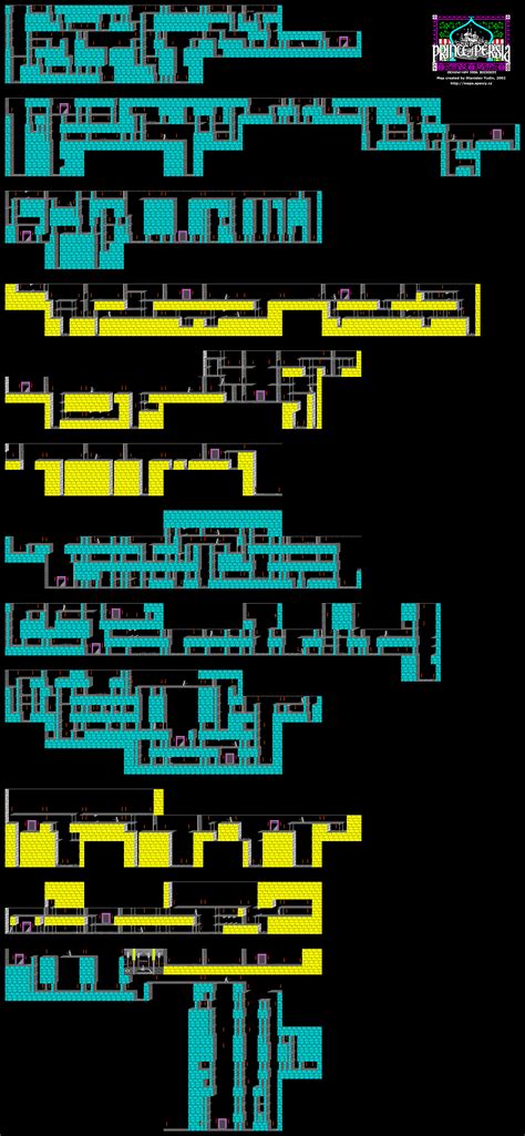 ZX-Spectrum Games - Prince of Persia - mapa