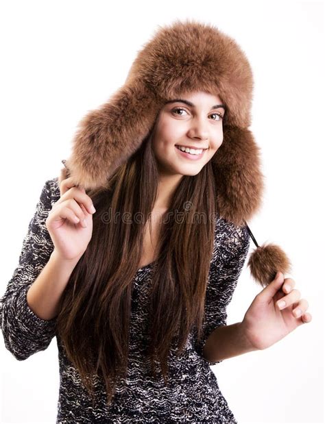 Girl in winter hat stock photo. Image of cold, girl, hands - 27671892