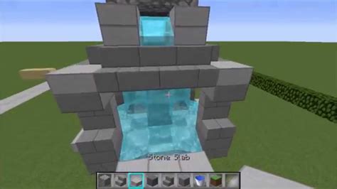 Minecraft: Water fountain- tutorial - YouTube