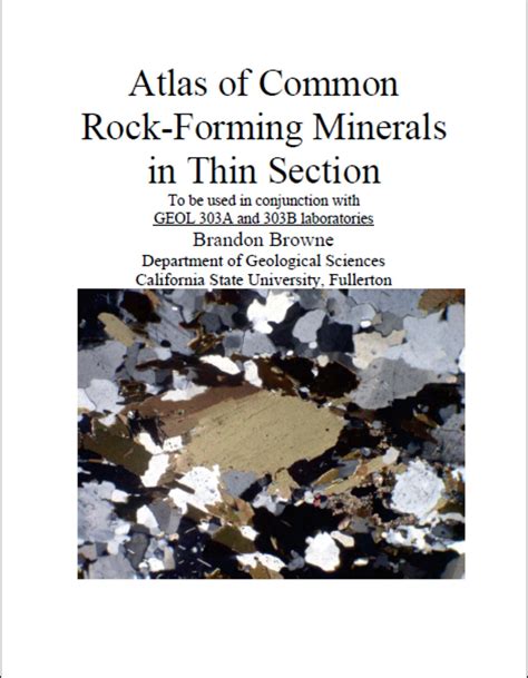 just do it!: Atlas of Common Rock-Forming Minerals in Thin Section