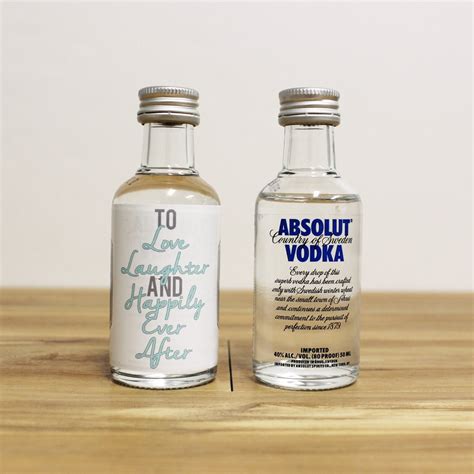 Custom Mini Bottle Labels Absolut Vodka by LiquidCourage on Etsy