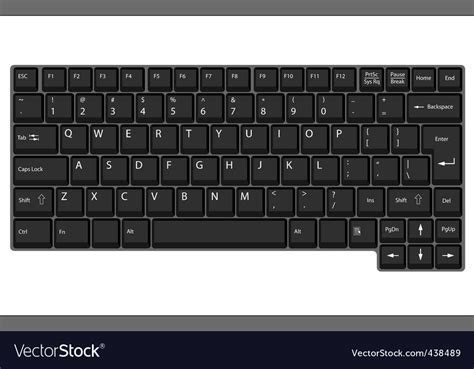 Laptop keyboard Royalty Free Vector Image - VectorStock