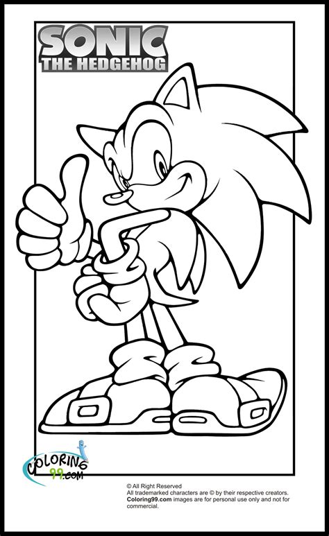 Sonic Coloring Pages | Minister Coloring