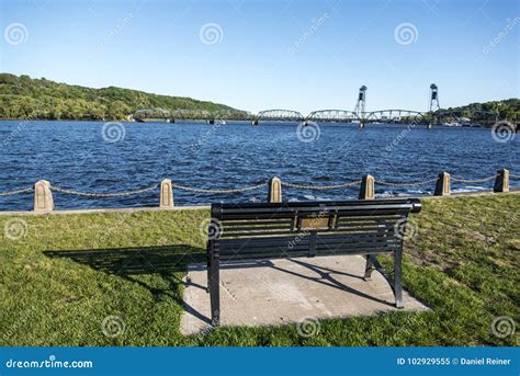 Stillwater lift bridge, MN stock image. Image of night - 102929555