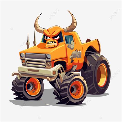 El Toro Loco, Sticker Clipart Big Monster Truck In Cartoon Style ...