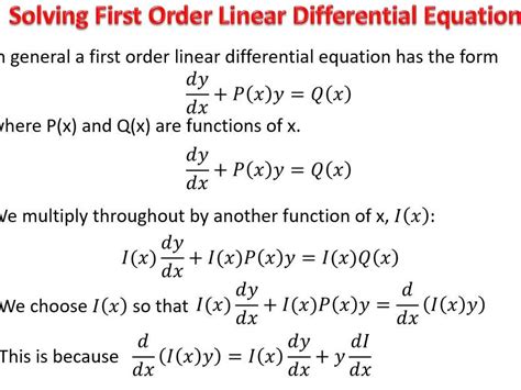 First order differential equations | Teaching Resources