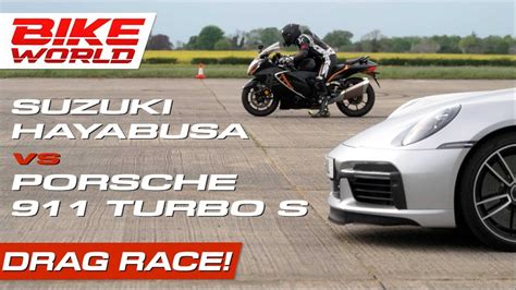 Drag Race: Suzuki Hayabusa vs. Porsche 911 Turbo S