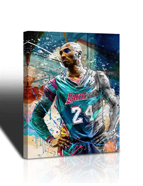 Buy guibaoguoKobe Bryant Wandkunst Basketballspieler Leinwand Gemälde ...