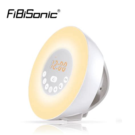 Sunrise Alarm Clock,Wake Up Light with 6 Nature Sounds/FM Radio/Bluetooth/Touch Control 7 Color ...