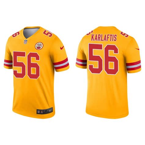 Men's Chiefs George Karlaftis Gold 2022 NFL Draft Inverted Legend Jersey