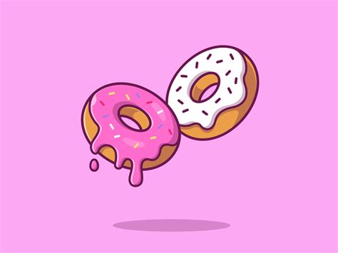 Donuts 🍩☕ | Donut drawing, Donut cartoon, Illustration