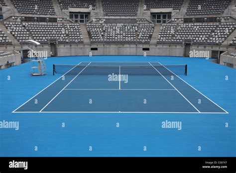 General View of Hard Tennis Court Stock Photo - Alamy