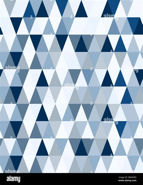 Modern minimalist geometric seamless pattern with triangles colored in shades of classic blue ...