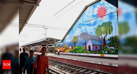 Madurai: Artists rewarded for beautifying railway station | Madurai ...