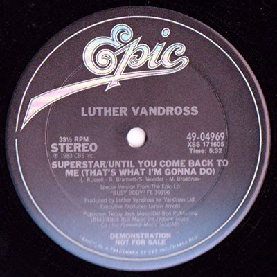 Luther Vandross – Superstar / Until You Come Back To Me (That's What I'm Gonna Do) – Vinyl (12 ...