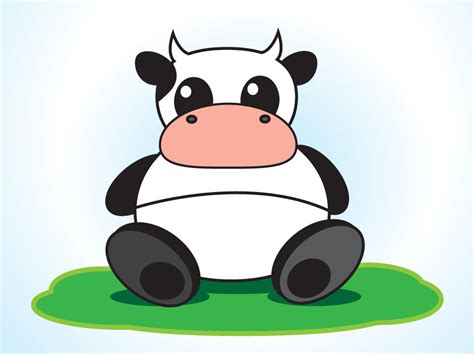 Cow Cartoon Character Vector Art & Graphics | freevector.com