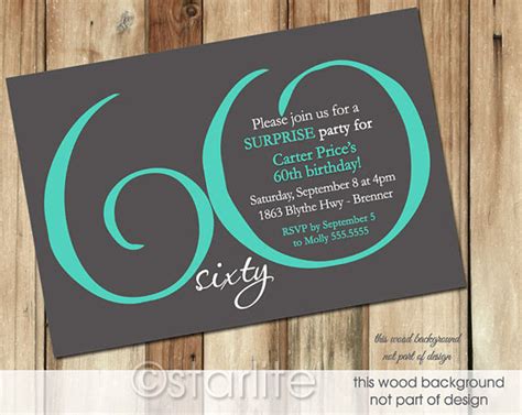 20+ Ideas 60th birthday party invitations Card Templates - Birthday ...