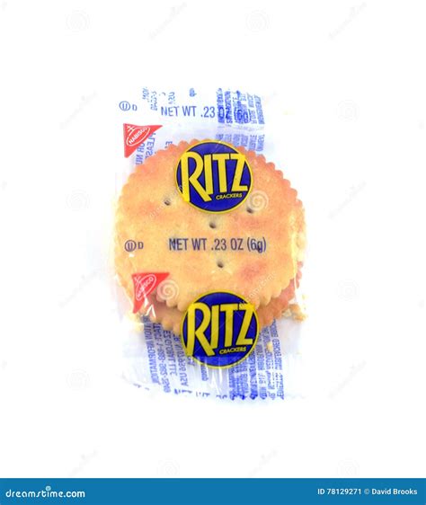 Single Serving of Plastic Wrapped Ritz Crackers Editorial Photo - Image ...